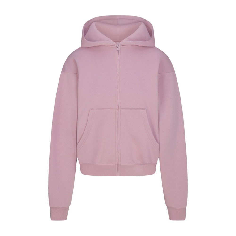 SKIMS | COTTON FLEECE CLASSIC ZIP UP HOODIE | DUSK